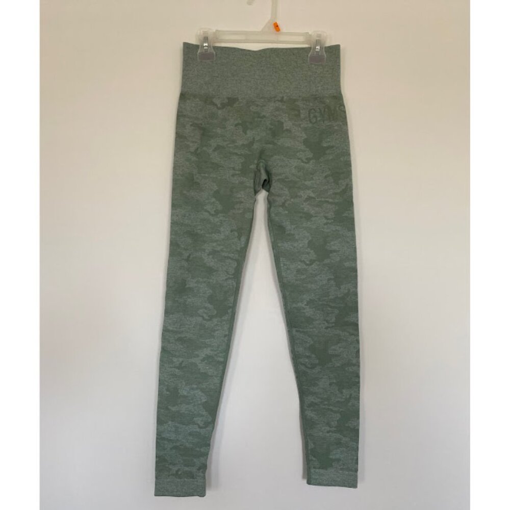 Gymshark Green Camo Seamless Leggings